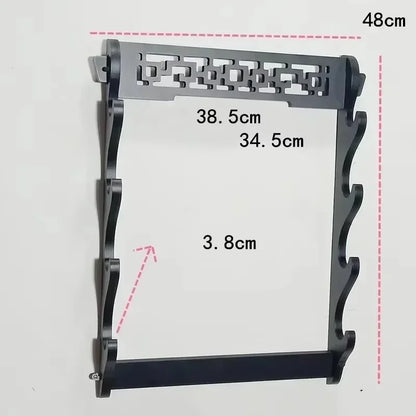 Wall Katana Shelf Support Wooden Sabre Samurai Sword Stand Holder Display Real Size Japanese Katana Rack Decoration Organizer