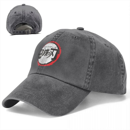 Demon Slayer Anime Baseball Caps Fashion Distressed Washed Snapback Cap Men Women Outdoor Activities Caps Hat