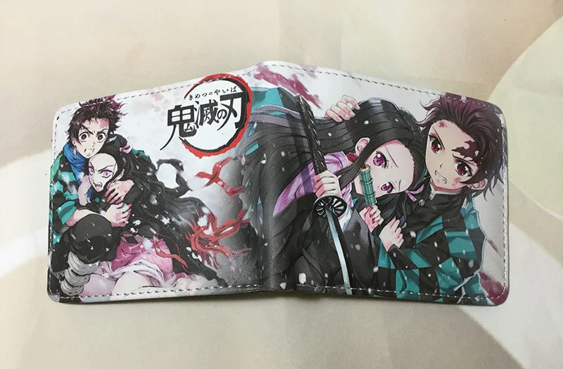 Demon Slayer: Kimetsu No Yaiba Anime Peripheral Short Wallet Zero Wallet Student Men And Women Simple Wallet