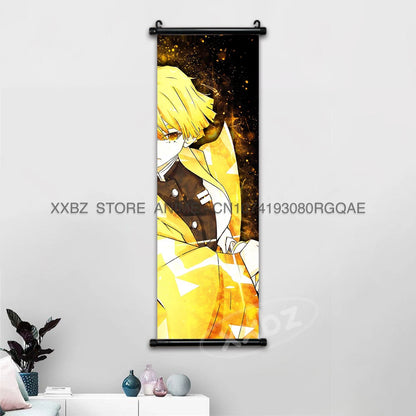 Demon Slayer Scrolls Picture Himejima Gyoumei Wall Art  Tomioka Giyuu Home Decor Rengoku Kyoujurou Hanging Painting Anime Poster
