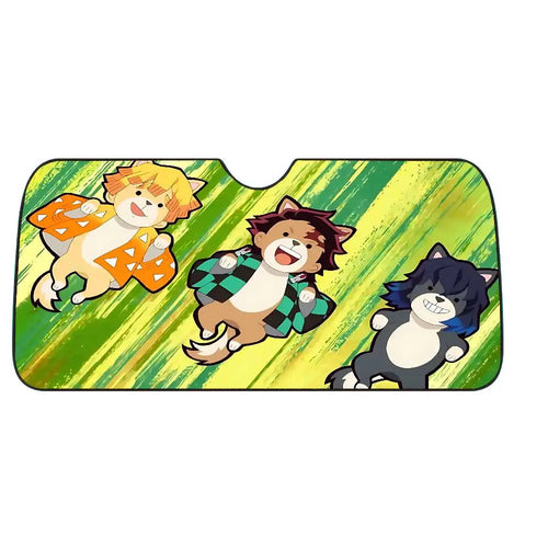 Pare-soleil trio en chats