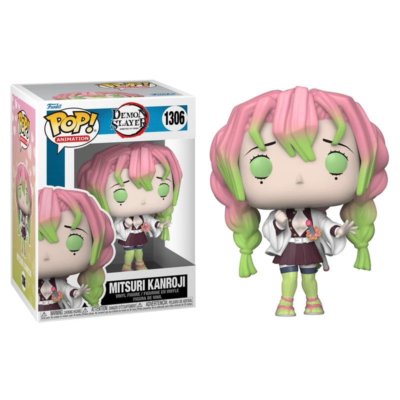 2026 Funko POP Demon Slayer Tanjiro 1304 Kanroji 1306 Rui 1307 Sanemi 1253 Nezuko 1254 Obanai 1395 Action Figures Model Toy Gift