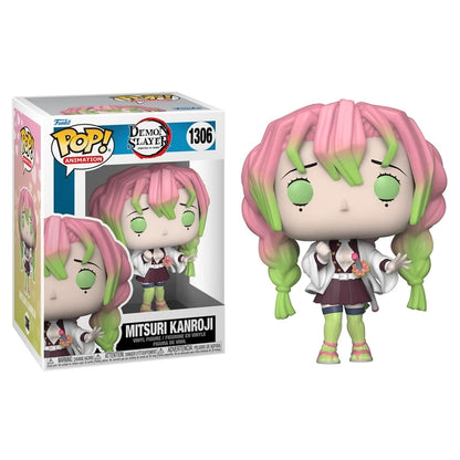 2026 Funko POP Demon Slayer Tanjiro 1304 Kanroji 1306 Rui 1307 Sanemi 1253 Nezuko 1254 Obanai 1395 Action Figures Model Toy Gift