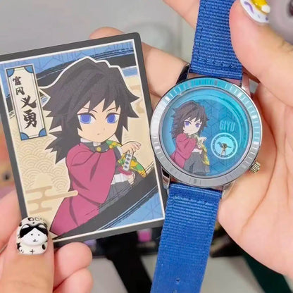 Original Demon Slayer Watch Series Blind Box Anime Secondary Universe Merchandise Co-Branded Wristwatch Birthday Mystery Box Gif