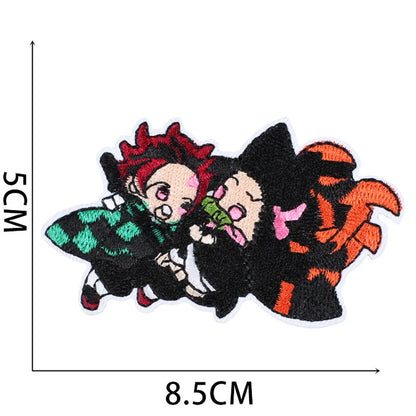 19Pcs Anime Demon Slayer Embroidery Patch Kimetsu No Yaiba Blade of Ghost For Gift Cosplay