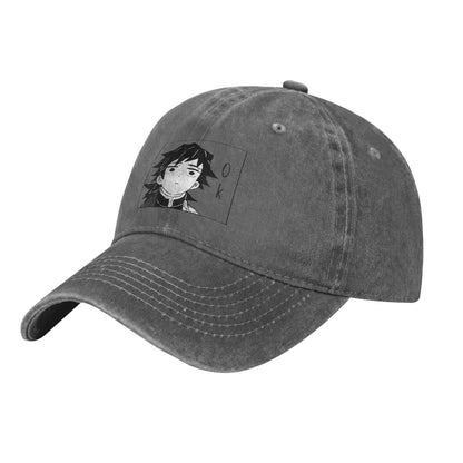 Giyuu Tomioka Demon Slayer Baseball Caps Casual Distressed Washed  Snapback Cap for Men Women Outdoor Activities Adjustable Caps