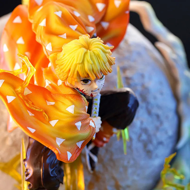 In Stock 51cm Demon Slayer Agatsuma Zenitsu And Kochou Shinobu Gk Anime Figure Statue Desktop Decoration Collection Model Gifts