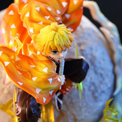 In Stock 51cm Demon Slayer Agatsuma Zenitsu And Kochou Shinobu Gk Anime Figure Statue Desktop Decoration Collection Model Gifts