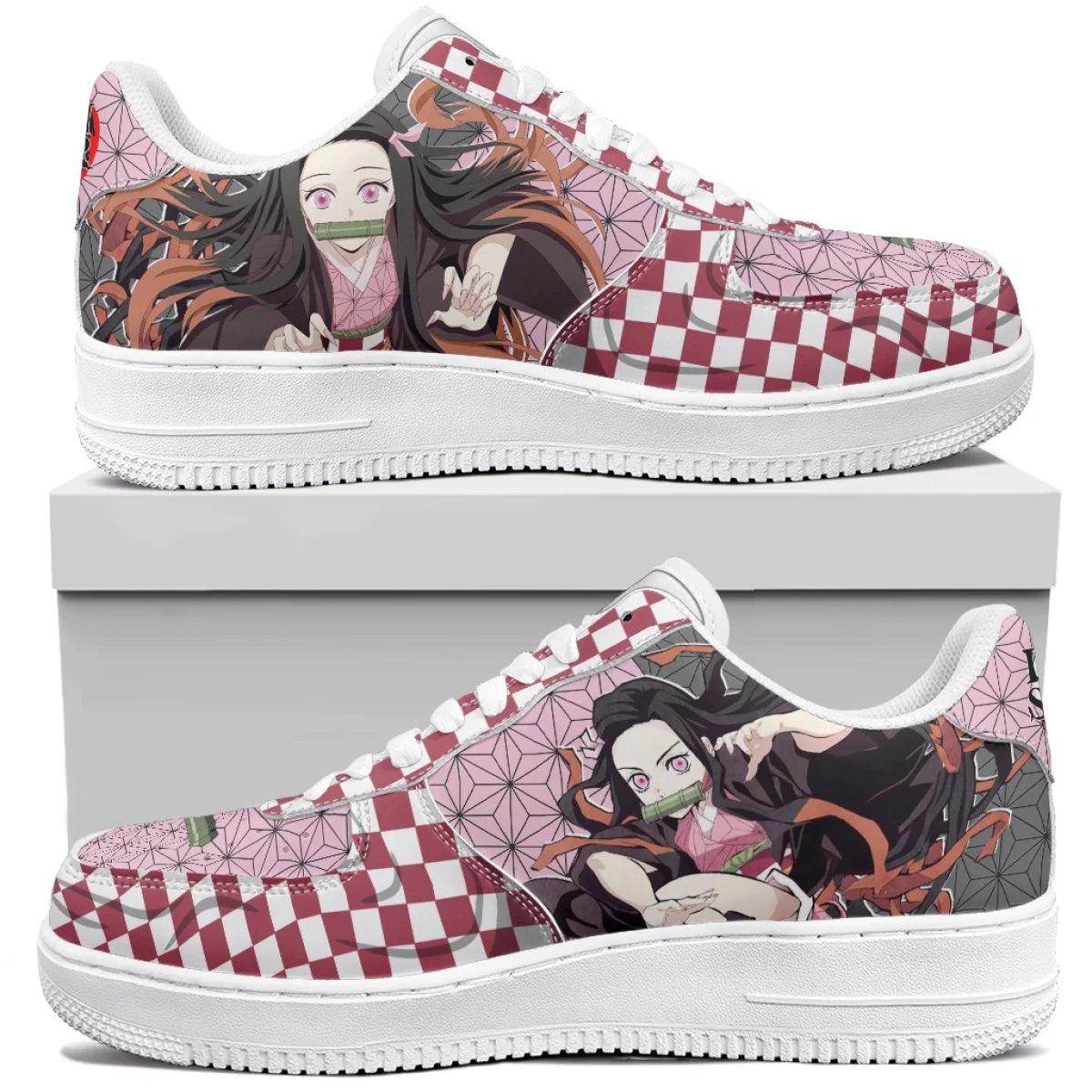 Anime Demon Slayer Sneakers Kamado Tanjirou Low-Top Sports Shoes Couples Board Shoes Customization Leisure Shoes Festival Gift