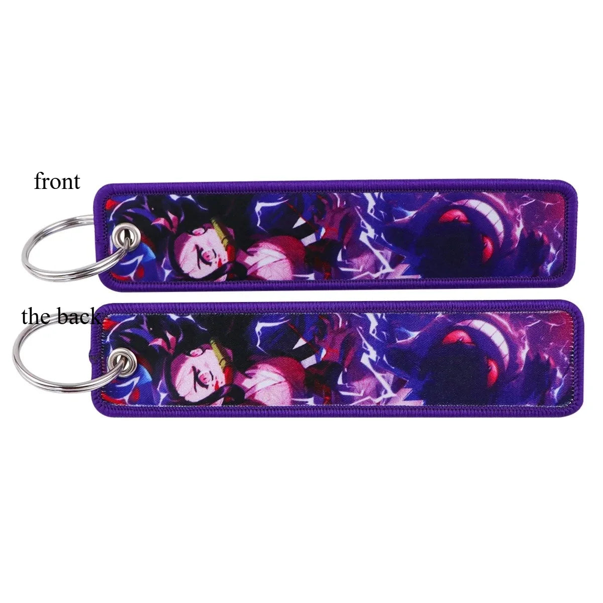 Anime Demon Slayer Blade Weaving Mark Keychain Trendy Fashion Hanging Rope Devil Access Control Pendant Office ID Pendant Gift