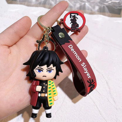 New Demon Slayer Kimetsu No Yaiba Blade of Ghost Keychain Cute Bag Pendant Car key Pendant Fans Gift Anime Jewelry Accessories