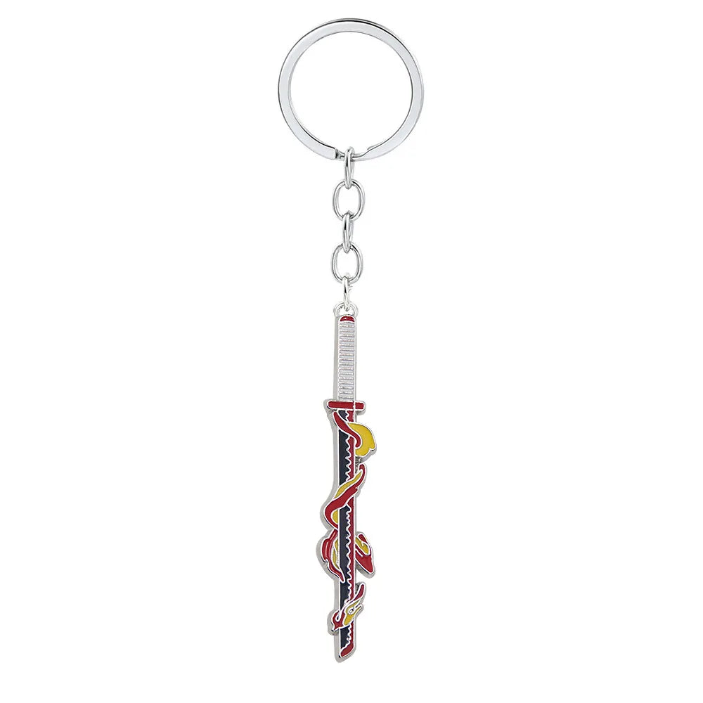 Anime Demon Slaye Sword Keychains Mini Japanese Katana Collection Souvenir Key Chains Enamel Pin Pendant Decor Exquisite Gifts