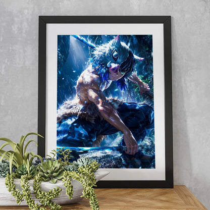 Demon Slayer Diamond Painting 5D Nezuko Kochou Shinobu Full Diamond Mosaic Picture DIY Hashibiro Inosuke Home Decor Painting,fra