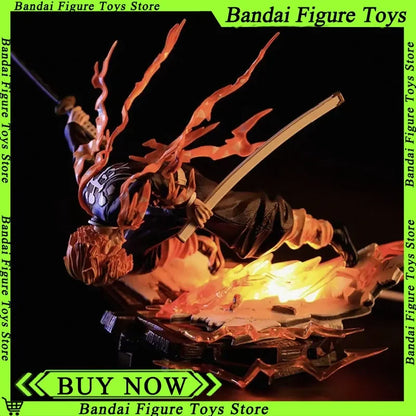 28CM Demon Slayer Infinity Castle Agatsuma Zenitsu Honoikazuchi Series GK Luminous Statue Action Figure Model Ornament Toy Gift