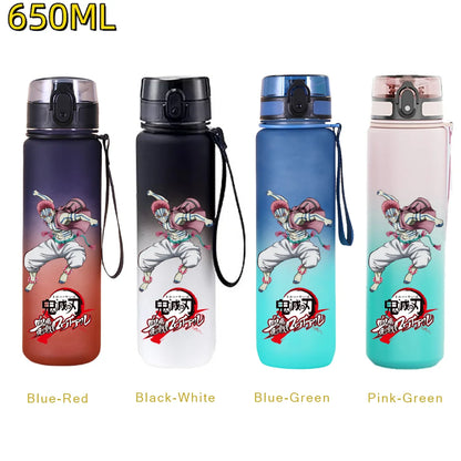 650ML Demon Slayer Kamado Tanjirou Rengoku Kyoujurou Portable Sports Water Bottle Leak Proof Outdoor Travel Sports Fitness Jugs
