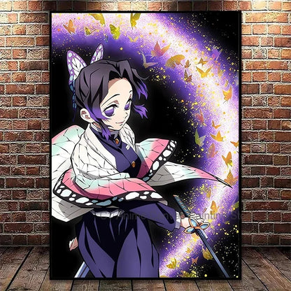 Japanese Anime Demon Slayer Wall Art Poster Nezuko and Tanjiro Home Decor Prints Living Room Bedroom Canvas Painting Mural Gifts