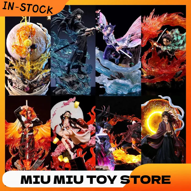 Anime Demon Slayer Figure Kamado Tanjirou Nezuko Action Figure Zenitsu Inosuke Kimetsu Yaiba Figurine PVC Model Collection Toys