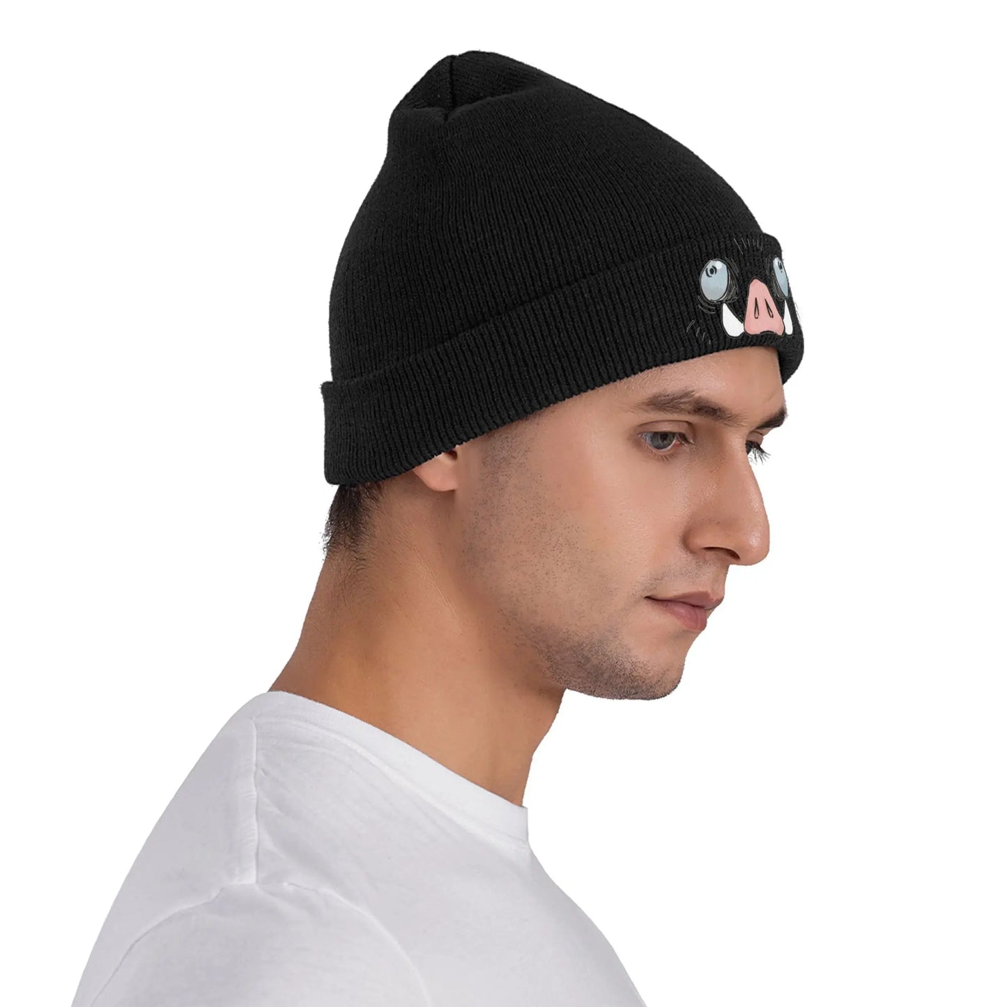 Unisex Rib Knit Cuffed Beanie Demon Slayers anime Accessories Warm Winter Skullies Knitted Caps  Beanies Skullies