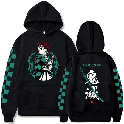Japanese Anime Demon Slayer Plus Size Hoodie Women Sweatshirts Kamado Nezuko Print Hooded Harajuku Girl And Boy Casual Pullover