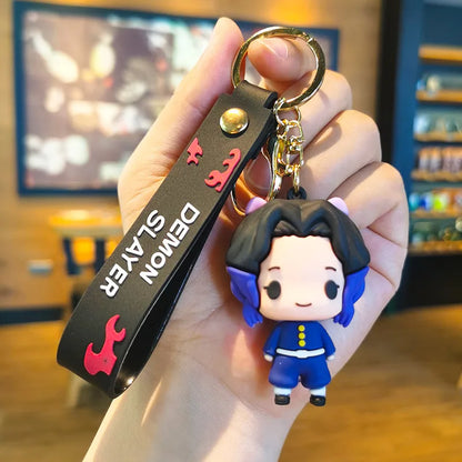 41 Styles Demon Slayer Kimetsu No Yaiba Blade of Ghost Keychain Cute Characters Bag Decor Car Key Chain Ring Fans Gift
