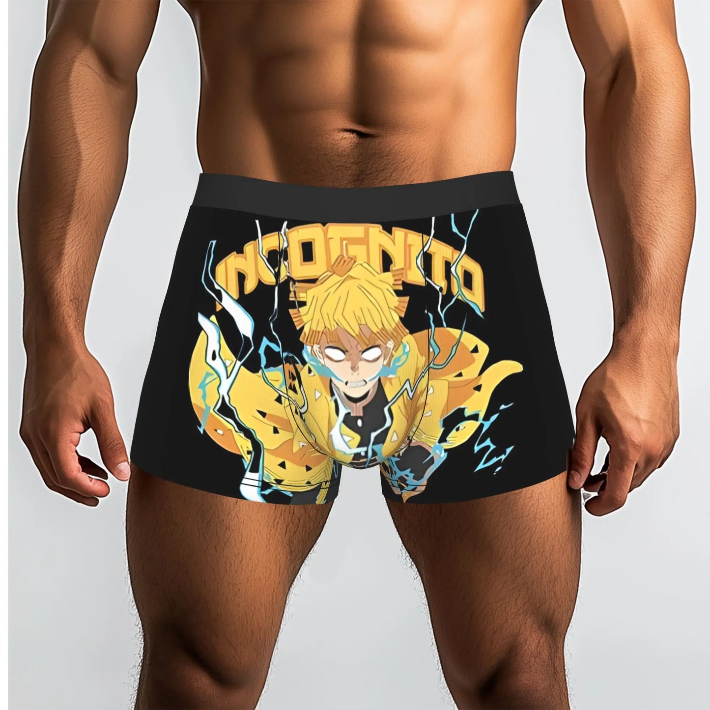 The Battle Crazed Demon   Akaza Bandai Demon Slayer Underpants Breathbale Panties Men's Underwear Print Shorts Boxer Briefs