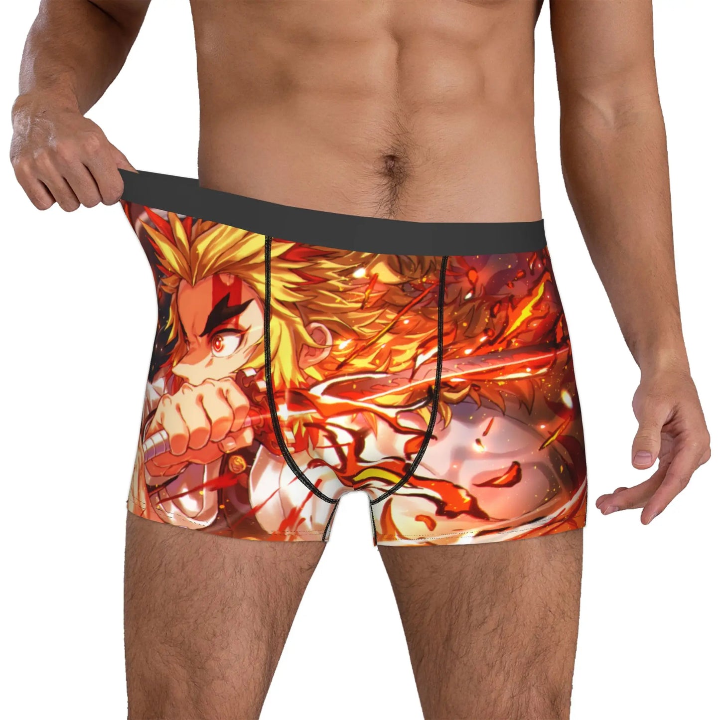 Male Funny D-Demons Slayers Underwear Japanese Manga Boxer Briefs Soft Shorts Panties Underpants