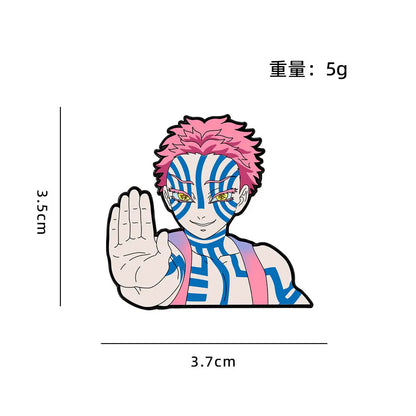 Demon Slayer Cartoon Brooch Badge Student Backpack Decoration Anime Merchandise Shinobu Kocho Japanese Anime