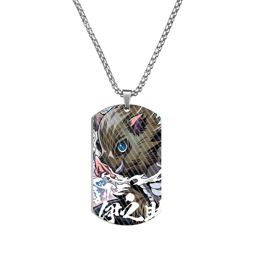 Collier plaque acier Inosuke