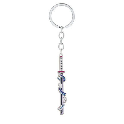 Anime Demon Slaye Sword Keychains Mini Japanese Katana Collection Souvenir Key Chains Enamel Pin Pendant Decor Exquisite Gifts