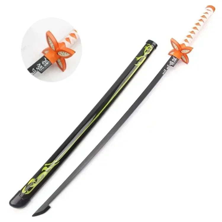 104cm Demon Slayer Katana Schwert Sword Anime Cosplay Prop Ninja Knife Real Size Japanese Katana Original Samurai Sabre Gift