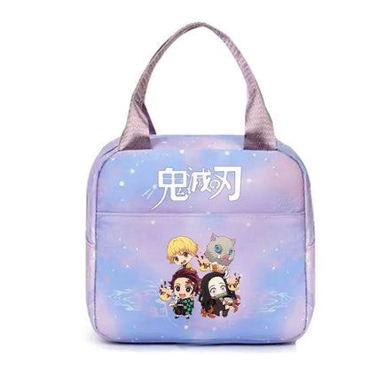 Demon Slayer nezuko kamado Tote Thermal Lunch Box Bag Women Office Student Bento Storage Insulation Bags Lunch Bag for Kid