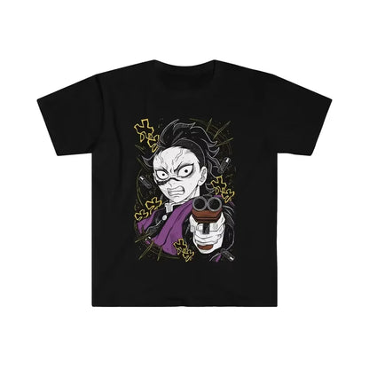 Demon Slayer Tanjiro Anime Genya Shinazugawa Printed T-shirt Men's and Women's T-shirt Men's Top Sports T-shirt 2026 Summer New