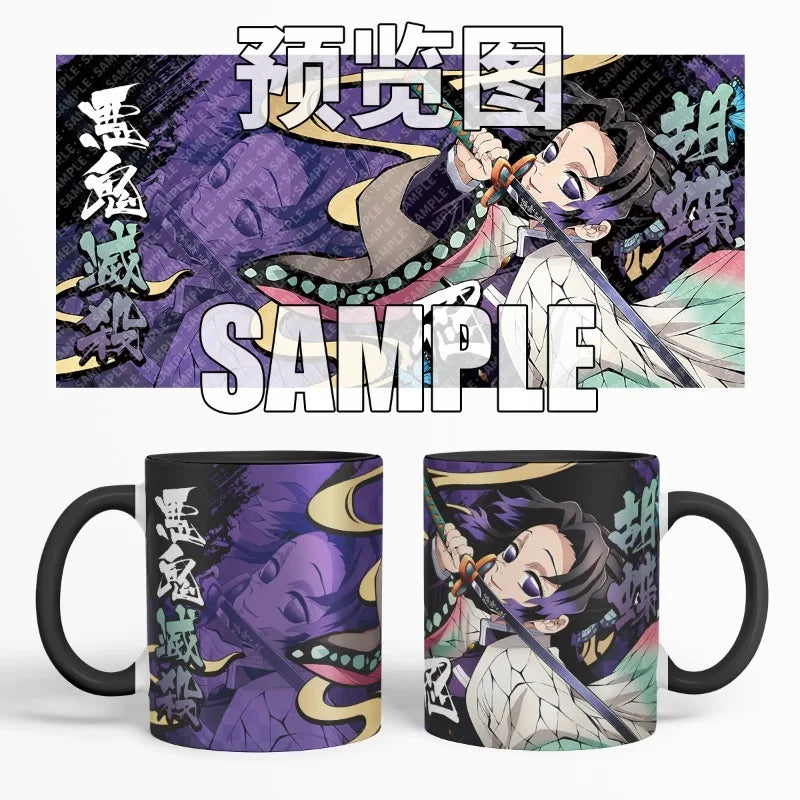 Anime Peripheral Demon Slayer Ceramic Mug Tanjirou Zenitsu Giyuu Shinobu Kimetsu No Yaiba Coffee Cup Milk Mugs Student Gifts
