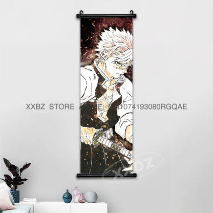 Demon Slayer Scrolls Picture Himejima Gyoumei Wall Art  Tomioka Giyuu Home Decor Rengoku Kyoujurou Hanging Painting Anime Poster