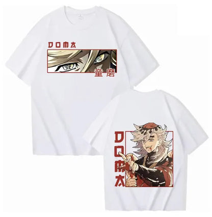 2026 New  Anime Demon Slayer Douma Printed T-Shirt Men's and Women's Fashion Breathable T-Shirt Men's Tops