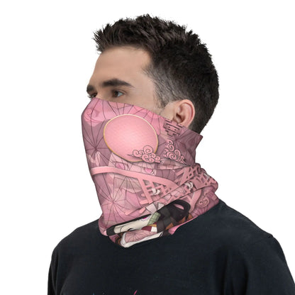 Custom Demones S-Slayer Bandana Winter Neck Warmer Women Windproof Wrap Face Scarf for Ski  Gaiter Headband