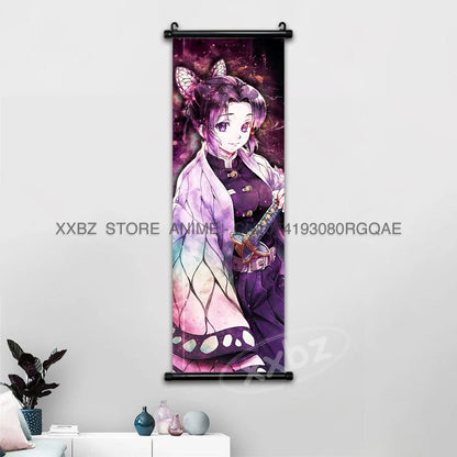 Demon Slayer Scrolls Picture Himejima Gyoumei Wall Art  Tomioka Giyuu Home Decor Rengoku Kyoujurou Hanging Painting Anime Poster