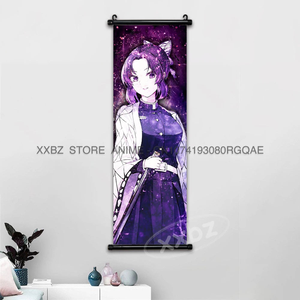 Demon Slayer Scrolls Picture Himejima Gyoumei Wall Art  Tomioka Giyuu Home Decor Rengoku Kyoujurou Hanging Painting Anime Poster