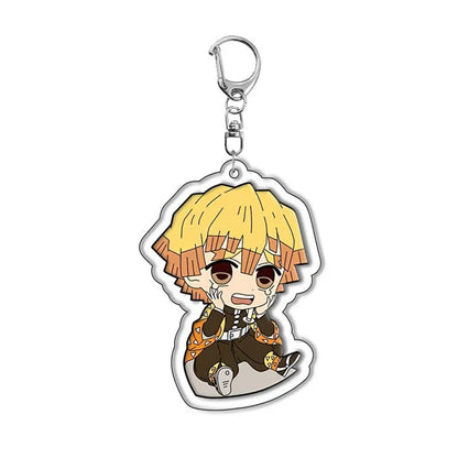 Demon Slayer Kimetsu no Yaiba Tanjiro Kamado Nezuko Acrylic Keychain Pendant Anime Merchandise Custom Wholesale In Stock Bulk