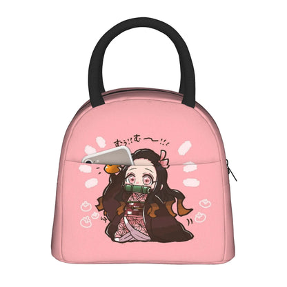 Muichiro Tokito Insulated Lunch Bags High Capacity Demons Anime Lunch Container Thermal Bag Tote Lunch Box Food Handbags