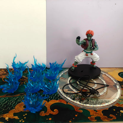 Kimetsu no Yaiba Anime Figure Koyuki Akaza DIY Led Light Lamp Effect Action Figurine Toys Demon Slayer Akaza PVC Model Figuarts