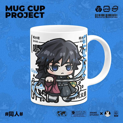 Demon Slayer Kamado Tanjirou Shinazugawa Sanemi creative cartoon ceramic mug home office afternoon tea coffee cup birthday Gifts