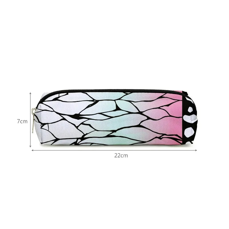 Anime Demon Slayer Series Tanjirou Nezuko Zenitsu Kochou Shinobu Backpack School Bag School Bag Student Pen Case Set Cute Gift