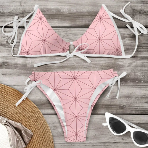 Newswimsuit Demon Slayer Anime Sexy Bikini Suit Super Fairy Fresh 3D Digital Print Swimming Suit Cute Personalized Festival Gift