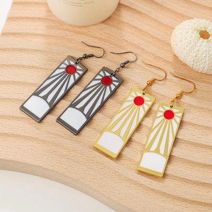 New Demon and The Slayer Metal Earring Popular Cartoon Movie Series Dangle Earring Jewelry for Woman Man Peripheral Souvenirs