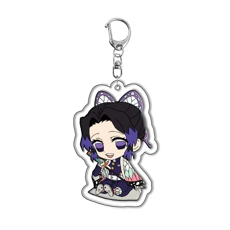 Demon Slayer Kimetsu no Yaiba Tanjiro Kamado Nezuko Acrylic Keychain Pendant Anime Merchandise Custom Wholesale In Stock Bulk