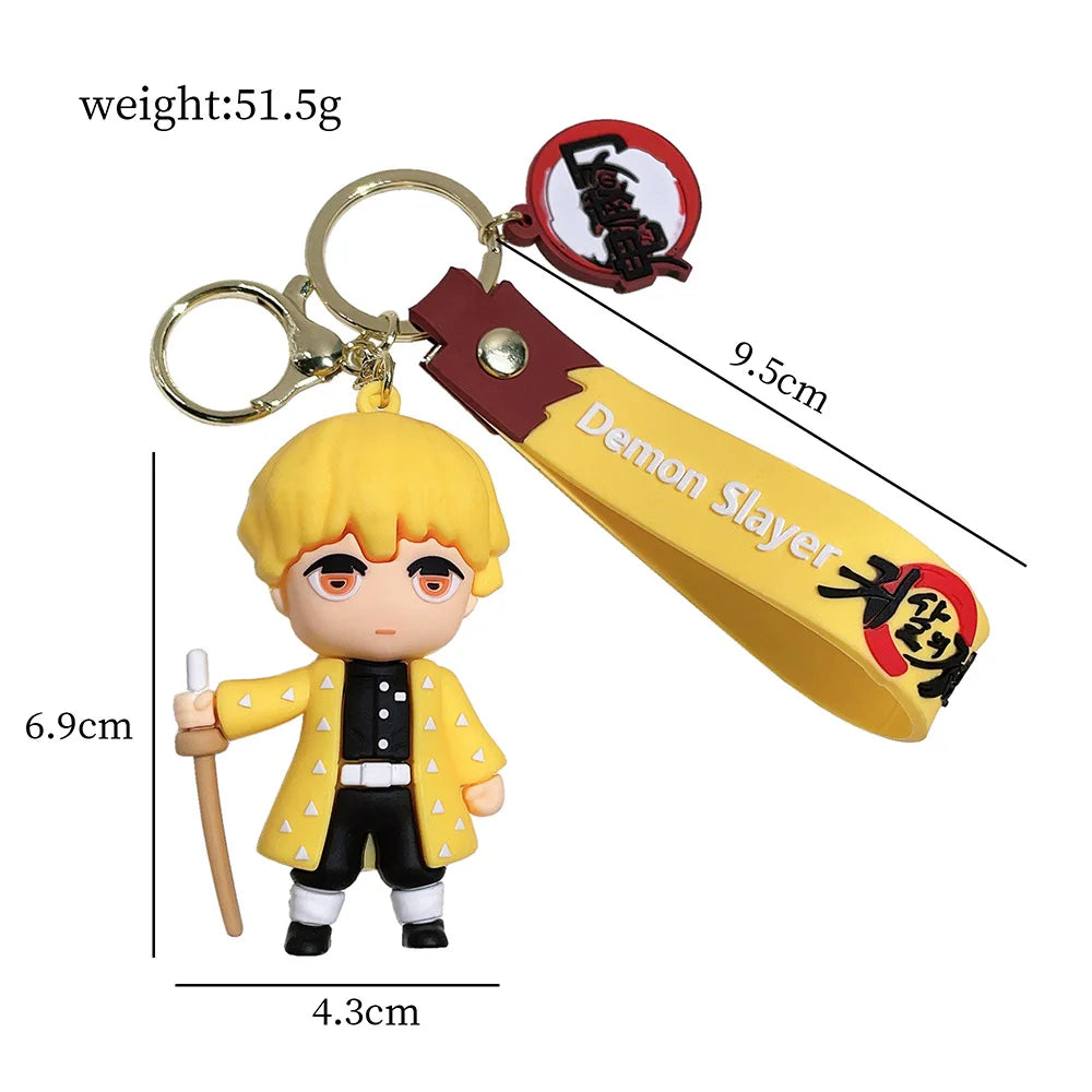 New Demon Slayer Kimetsu No Yaiba Blade of Ghost Keychain Cute Bag Pendant Car key Pendant Fans Gift Anime Jewelry Accessories