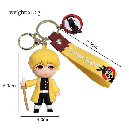 New Demon Slayer Kimetsu No Yaiba Blade of Ghost Keychain Cute Bag Pendant Car key Pendant Fans Gift Anime Jewelry Accessories