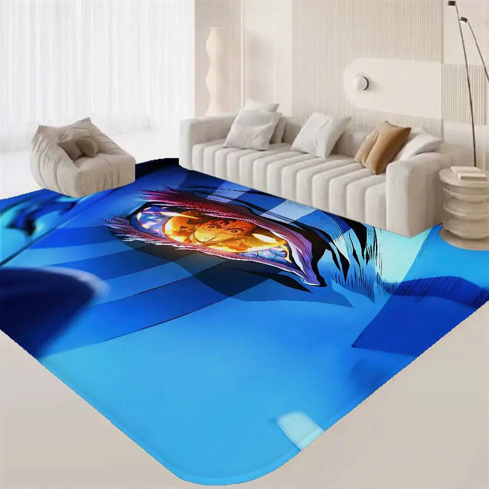 Anime Demon Slayer Bathroom Mat Kids Room Bedroom Decoration Balcony Anti-Slip Doormat Living Room Welcome Rug