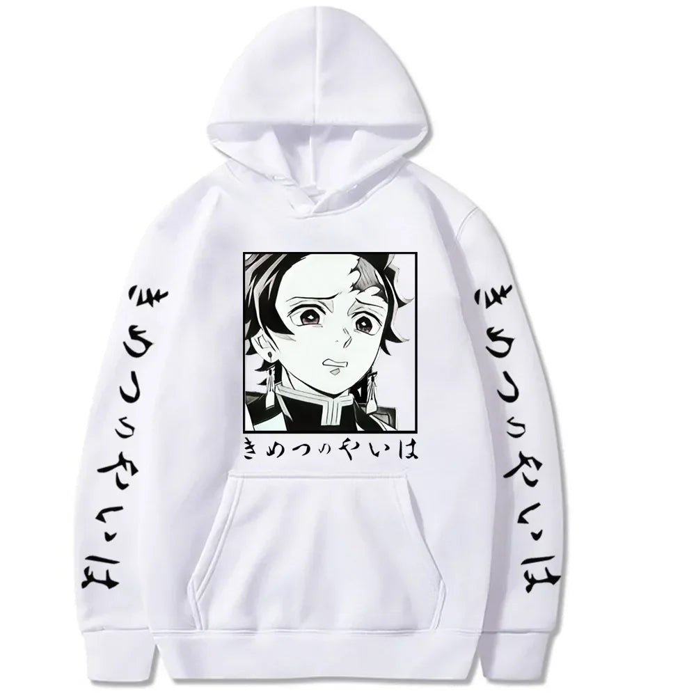 2026 New Demon Slayer Graphic Printed Hoodie Sweatshirt Men's and Women's Hoodie Men's Tops Sports Hoodie Harajuku Y2K Hoodie